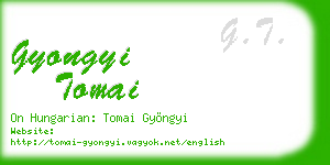 gyongyi tomai business card