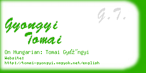 gyongyi tomai business card